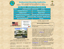 Tablet Screenshot of hollywoodhousingauthority.com